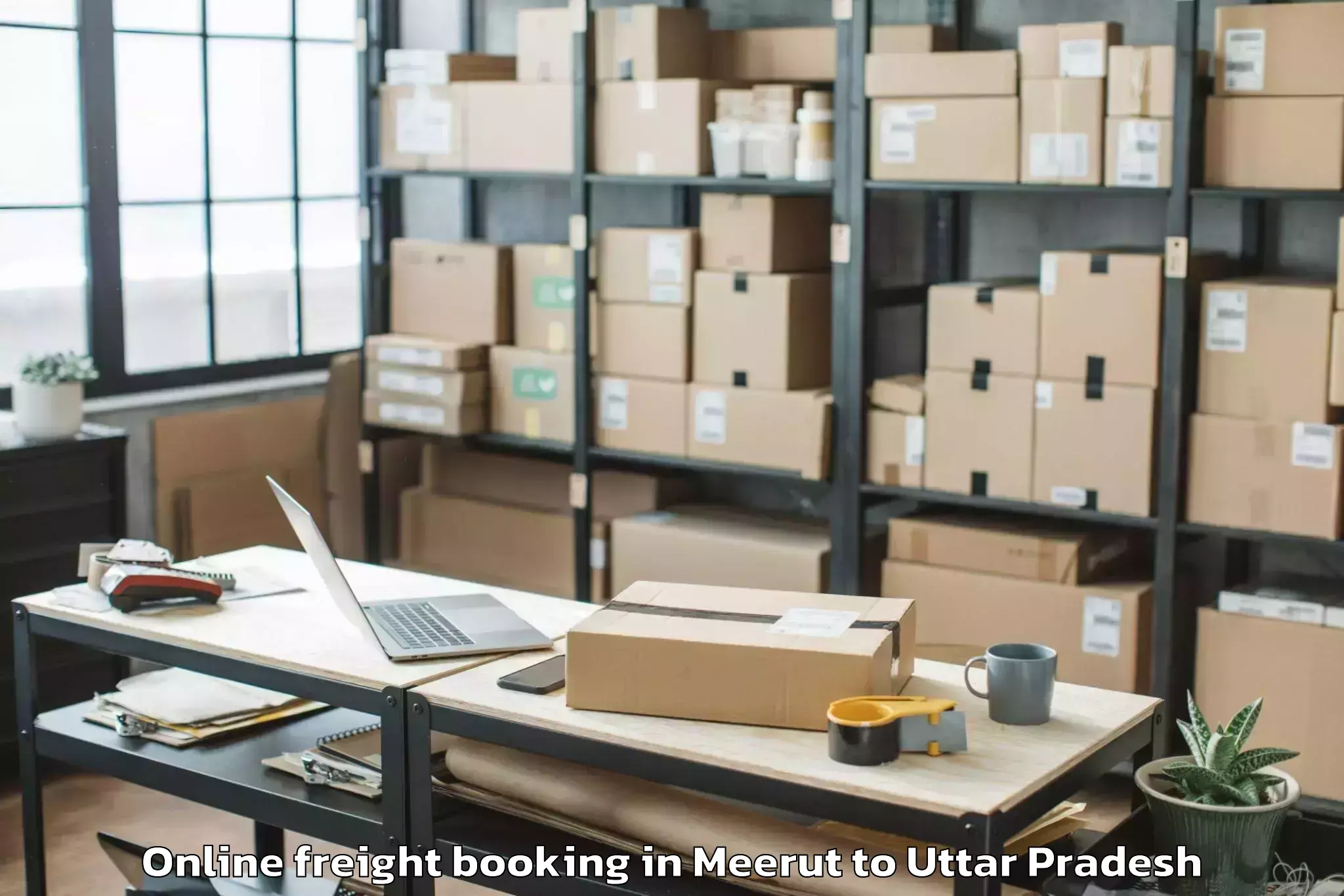 Top Meerut to Jaunpur Online Freight Booking Available